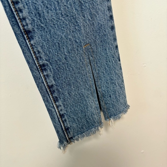 NWT EB Denim Split Hem OGs Vintage Blue 501 Up Cycled High Waist Jeans - Picture 12 of 16